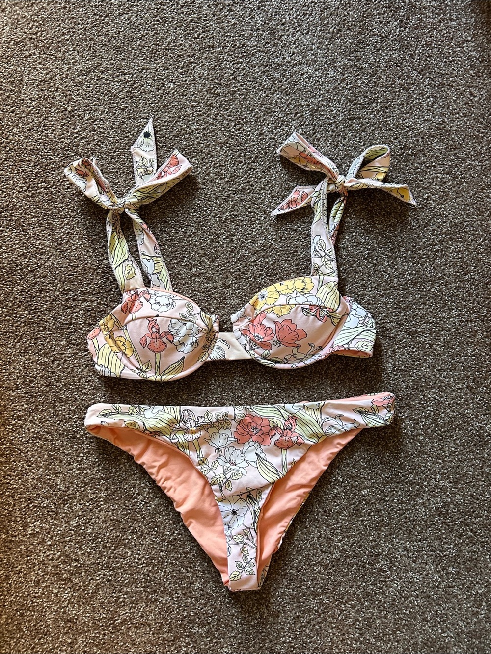 Dippin' Daisy's Peach Pink Floral Bikini